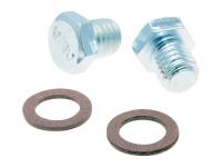 oil filler screw set / oil filler bolt set incl. seals for Piaggio NRG 50 Extreme LC (DD Disc / Disc) [ZAPC21000]