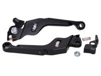 brake lever set CNC black adjustable for Vespa Modern GTS 150 ie Super 3V E4 ABS 17-21 [RP8M45610/ RP8M45900]