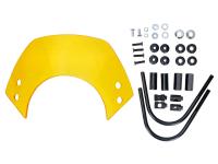 Shop Vespa GT Scooter Accessories - Custom windshield short type, yellow tinted w/ mount for Vespa GT, Vespa GTS Scooters