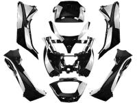 bodywork kit 8-piece black glossy for Piaggio MP3 400 ie 4V LT Sport 08-10 [ZAPM64200/ ZAPM5910]