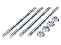cylinder bolt set incl. nuts M6x107mm - 4 pieces each for Piaggio Zip 50 2T Fast Rider RST 96- (DT Disc / Drum) [ZAPC07000]