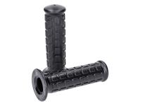 handlebar rubber grip set short, block design black (22, 24mm) for Vespa Modern Ciao PX [ZAPC241200]