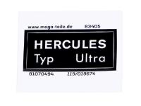 Frame / side cover sticker Decal lettering for Hercules K50 Type Ultra