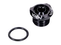 Oil filler plug VOCA V2 CNC black for Minarelli AM, Generic, KSR-Moto, Keeway, Motobi, Ride, 1E40MA, 1E40MB