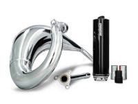 exhaust VOCA Cross chromed 50/70cc black silencer for Sherco SM-R 50 Supermoto 14-17 E2 (AM6)