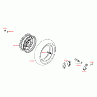 F08 rear wheel with brake