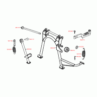 F15 stands & kick start lever