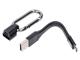 Moped & Scooter Shop Accessories - USB Phone or Device charging cable keychain 10cm USB-A to Micro USB Plug