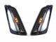 Pair of front indicators -MOTO NOSTRA (2014-) dynamic LED sequential light, day time running light (E-mark)- Vespa GT, GTL, GTV, GTS 125-300, HPE, Supertech (2019-) - smoked