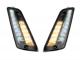 Pair of front indicators -MOTO NOSTRA 2K22 (-2014) dynamic LED sequential light, day time running light (E-mark)- Vespa GT, GTL, GTV, GTS 125-300 - smoked