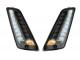 Pair of front indicators -MOTO NOSTRA 2K22 (-2014) dynamic LED sequential light, day time running light (E-mark)- Vespa GT, GTL, GTV, GTS 125-300 - smoked