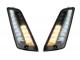 Pair of front indicators -MOTO NOSTRA 2K22 (-2014) dynamic LED sequential light, day time running light (E-mark)- Vespa GT, GTL, GTV, GTS 125-300 - smoked