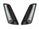 Pair of front indicators -MOTO NOSTRA 2K22 (-2014) dynamic LED sequential light, day time running light (E-mark)- Vespa GT, GTL, GTV, GTS 125-300 - smoked