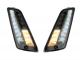 Pair of front indicators -MOTO NOSTRA 2K22 (-2014) dynamic LED sequential light, day time running light (E-mark)- Vespa GT, GTL, GTV, GTS 125-300 - smoked