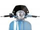 Flyscreen with chromed brackets -MOTO NOSTRA, w=340mm, h=105mm- Vespa PX80, PX125, PX150, PX200, LML 125/150 Star/Stella - black