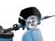 Flyscreen with black brackets -MOTO NOSTRA, w=340mm, h=105mm- Vespa PX80, PX125, PX150, PX200, LML 125/150 Star/Stella - black