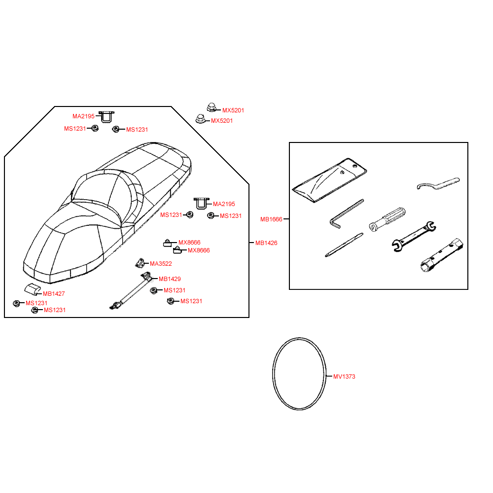 F09 seat & vehicle tool set