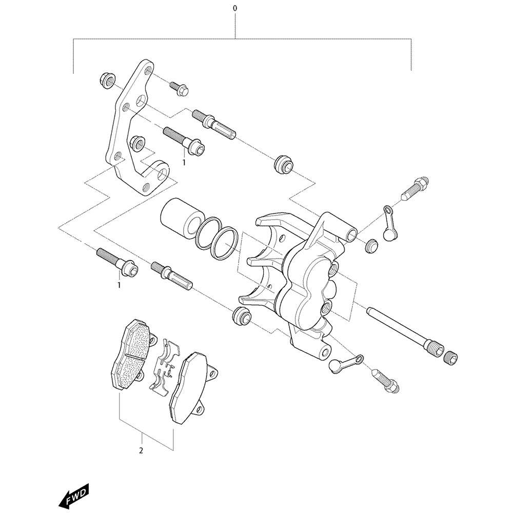 44 brake caliper front left