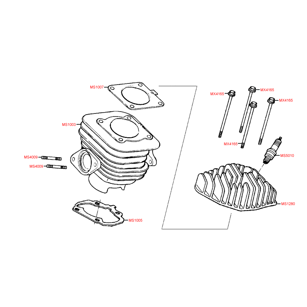 E02 cylinder & cylinder head