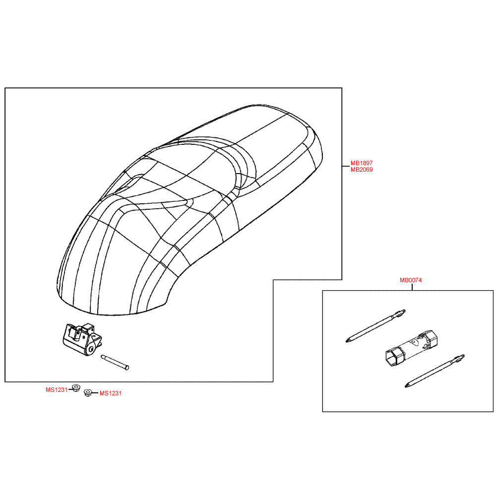 F09 seat / saddle & vehicle tools