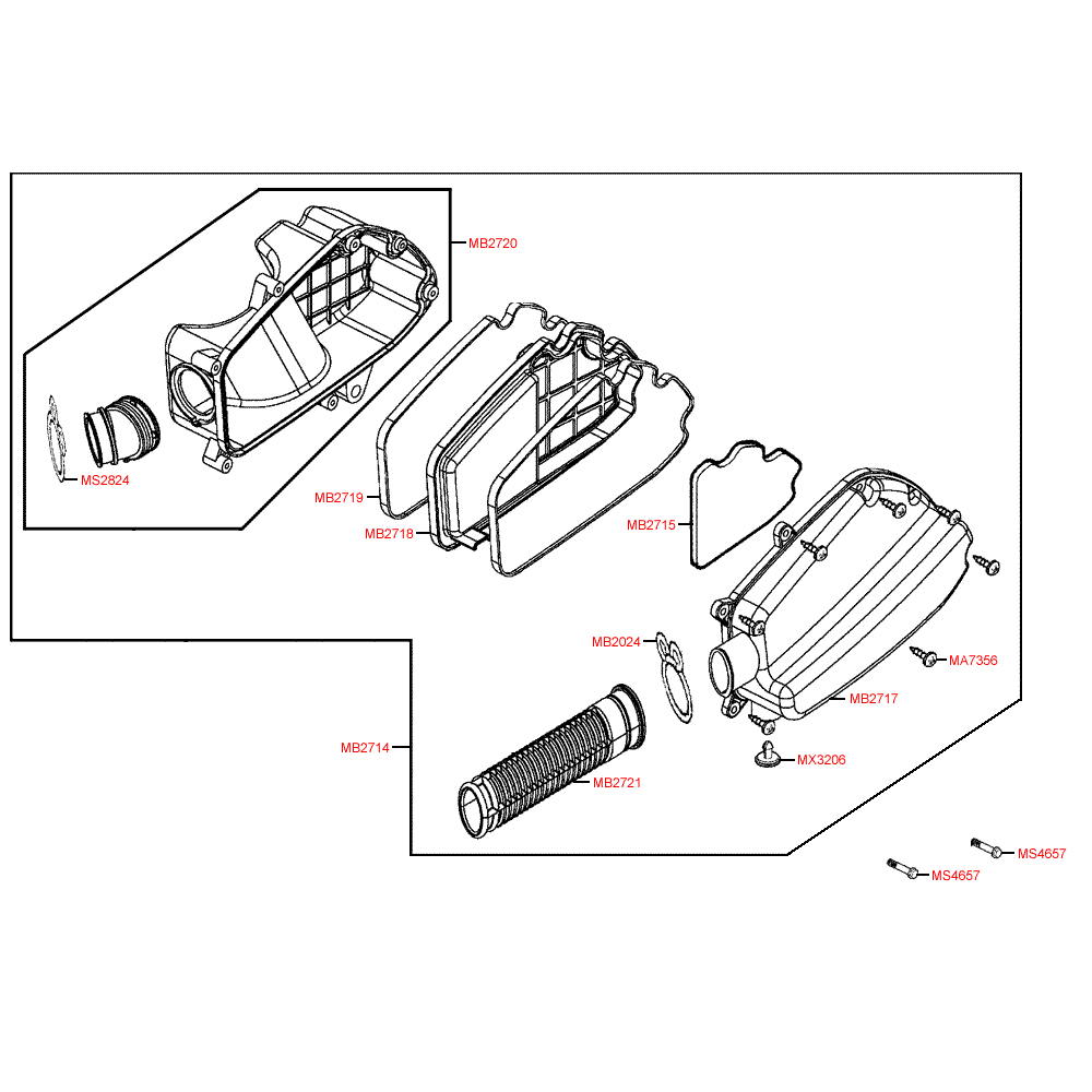 F13 air filter housing