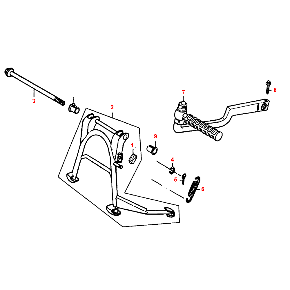 F16 main stand & kickstarter